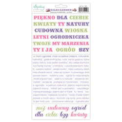 Mintay - Lilac Garden - naklejki papierowe - Słowa PL