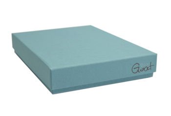 Pudełko na kartkę A6 niebieskie ze strukturą GoatBox