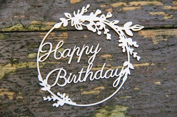 Hi Summer  ramka 02 Happy Birthday - tekturka