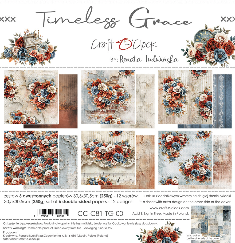 Timeless Grace - zestaw papierów 30x30cm