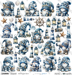 Arkusz do wycinania Gnomes 3 30x30cm