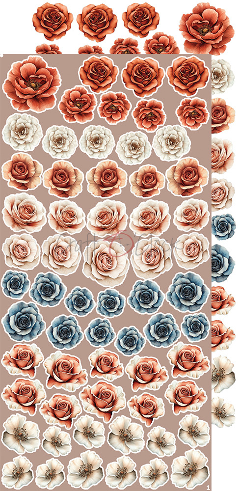 Timeless Grace - zestaw dodatków Flowers 15x30cm