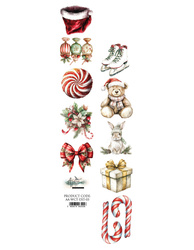 Wonderful Christmas Time - paseczek kokarda/łyżwy 6x30cm