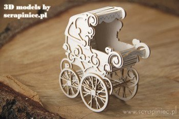 3d wózek tekturka Scrapiniec
