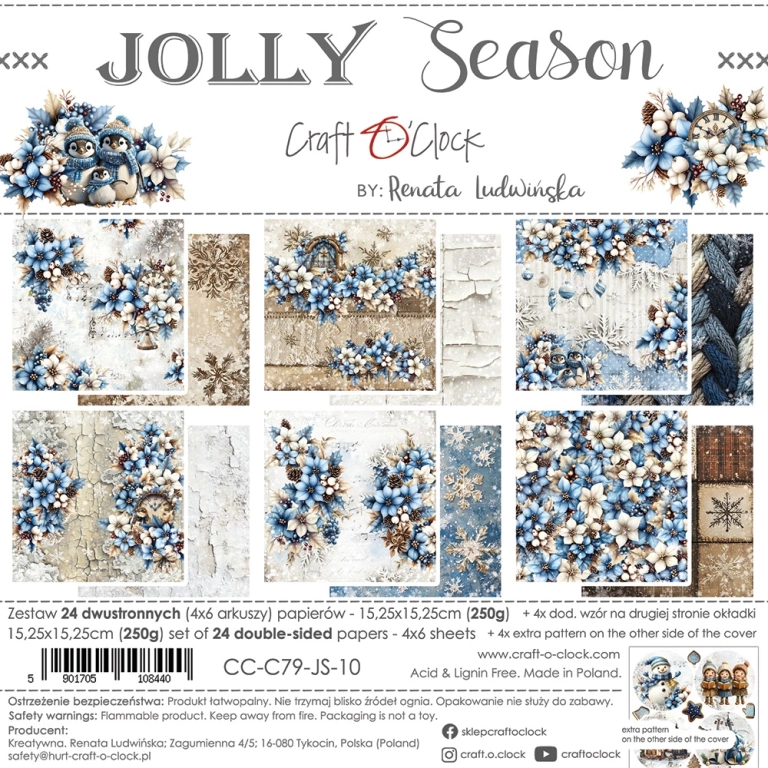 Jolly Season - zestaw papierów 15x15cm