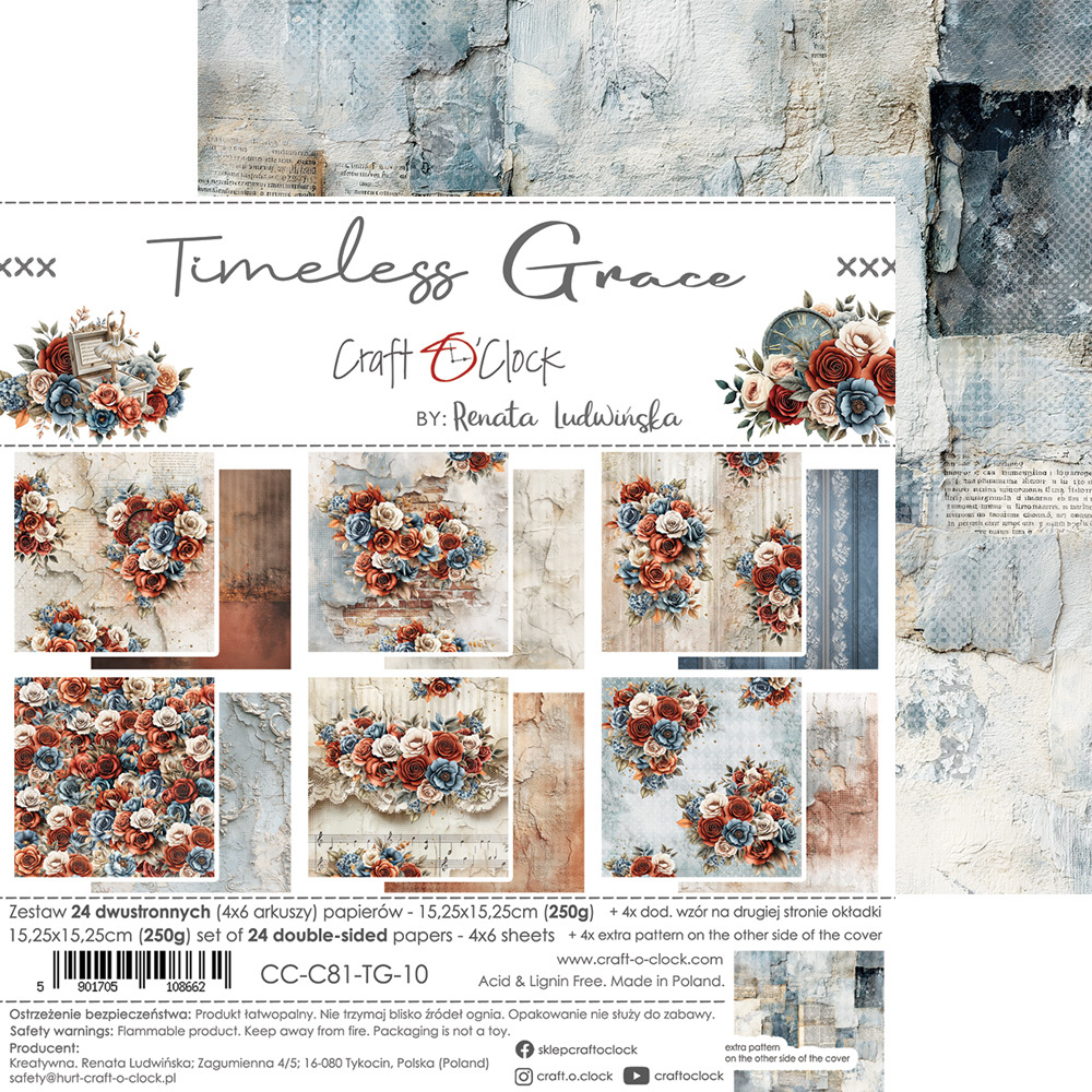 Timeless Grace - zestaw papierów 15x15cm