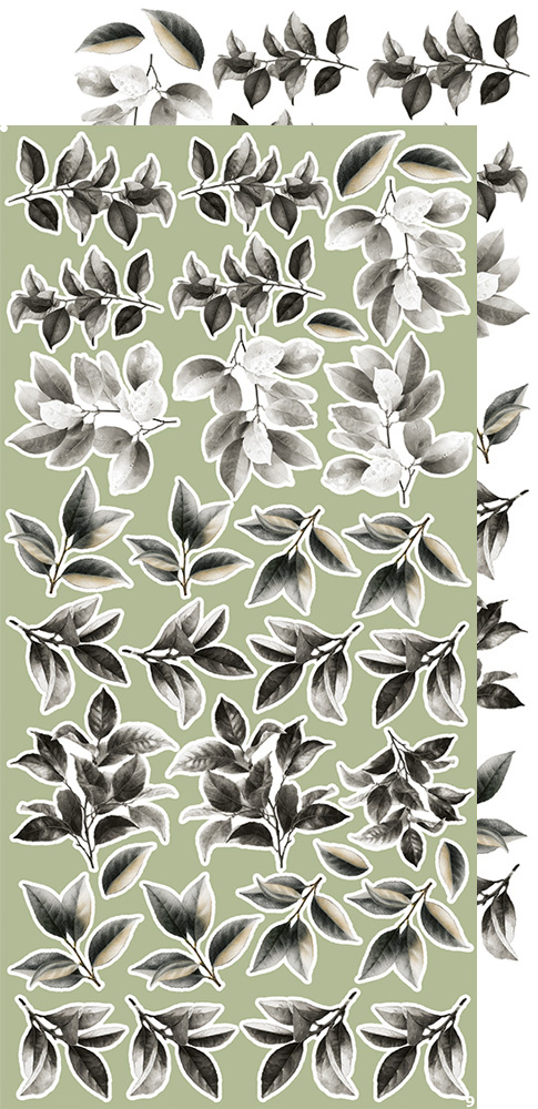CREATIVE EXTRAS - MIX 04 - ALL LEAVES - zestaw dodatków 15x30cm