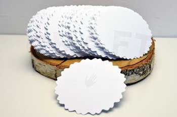 Serwetki 9,5cm  #3 zestaw białych 100szt  GoatBox