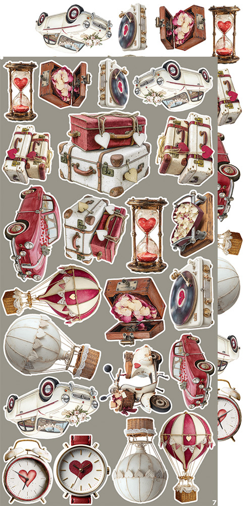 CREATIVE EXTRAS MIX 01 - Spring in Love - zestaw dodatków 15x30cm