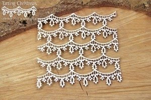 Tatting christmas - christmas trees - małe tło