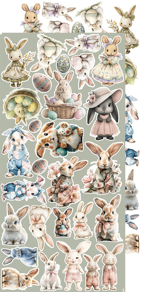 CREATIVE EXTRAS MIX 01 - Spring in Love - zestaw dodatków 15x30cm