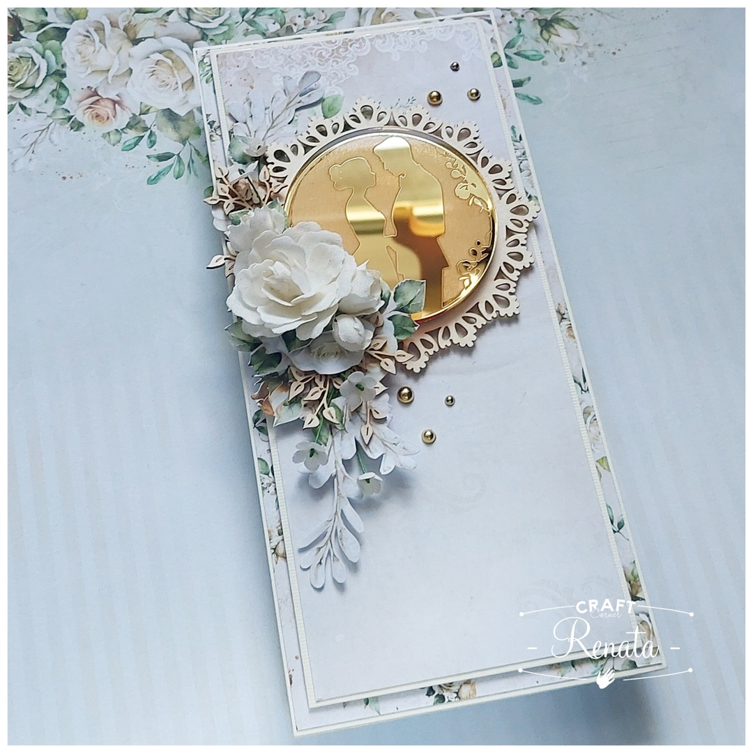 White Roses zestaw papierów 30x30cm