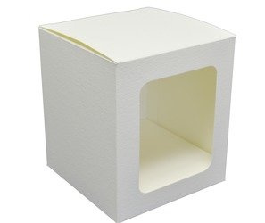 Pudełko na bombkę kubek 10x10x10cm kremowe ecru GoatBox