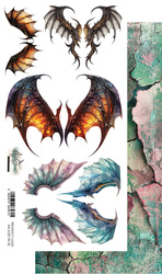 The Legends of the Dragons - arkusz do wycinania Skrzydła Smoków15x30cm