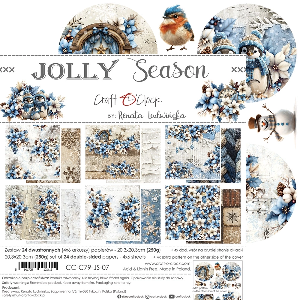 Jolly Season - zestaw papierów 20x20cm
