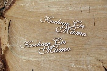 Kocham Cię Mamo - napis 2,7x8 cm - 2 szt.