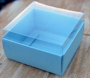 Pudełko błękitne do Exploding Box z przezroczystym wieczkiem  GoatBox