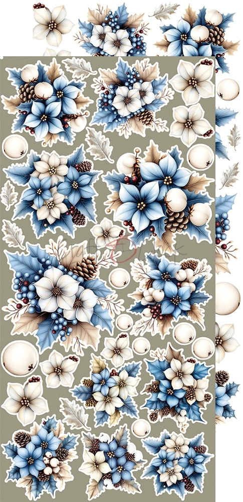 Jolly Season - zestaw dodatków Flowers 15x30cm