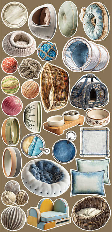 CREATIVE EXTRAS - MIX 02 Lovely Pets - zestaw dodatków 15x30cm