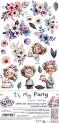 It's My Party - zestaw dodatków Flowers 15x30cm