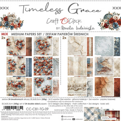 Timeless Grace - zestaw papierów Mix 20x20cm