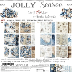 Jolly Season - zestaw papierów Mix 20x20cm