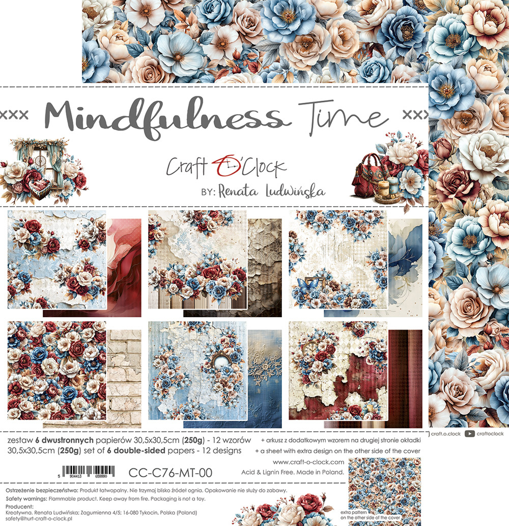 Mindfulness Time - zestaw papierów 30x30cm