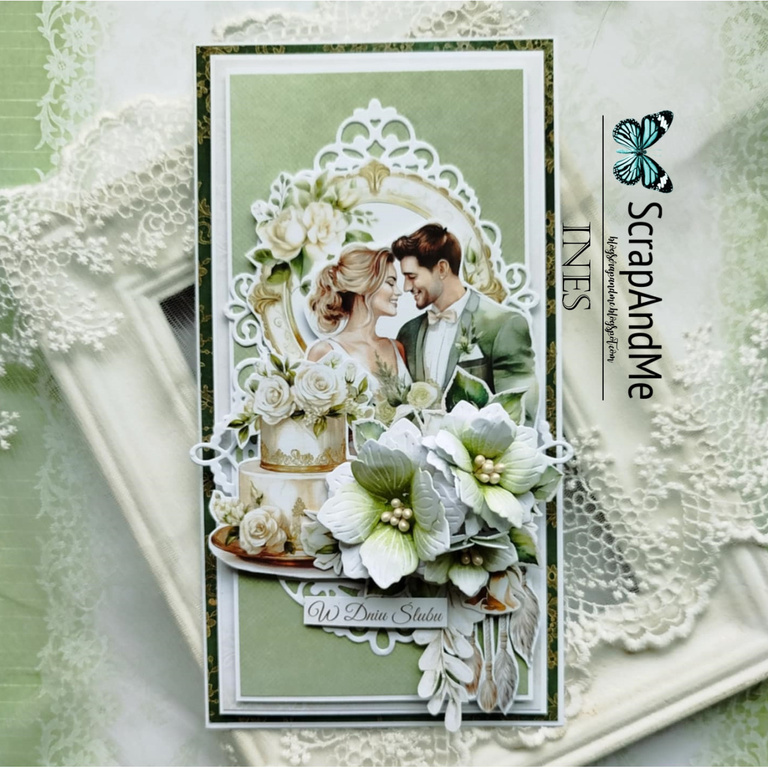 Arkusz do wycinania White Roses Wedding 8