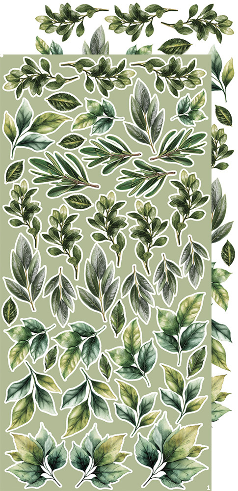 CREATIVE EXTRAS - MIX 04 - ALL LEAVES - zestaw dodatków 15x30cm