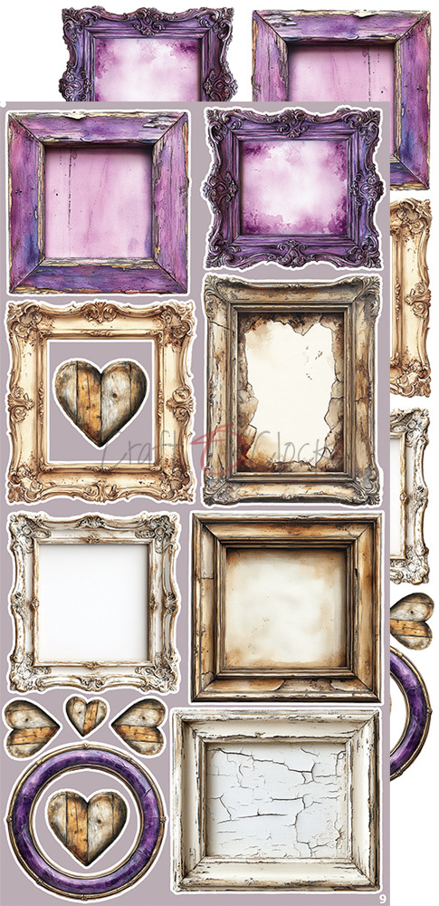 Plum & Caramel - zestaw dodatków Mix 15x30cm
