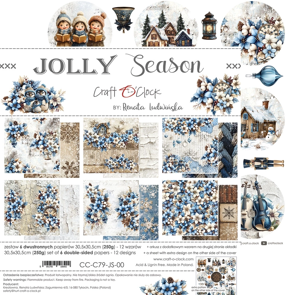 Jolly Season - zestaw papierów 30x30cm