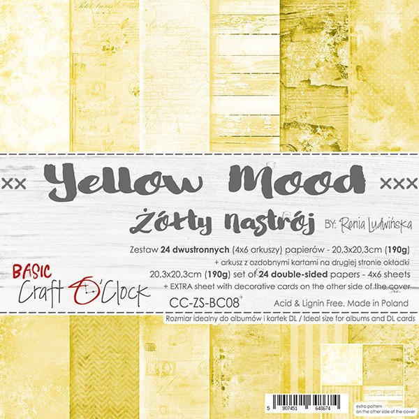 yellow mood średni zestaw 20,3cm żółty  nastrój 