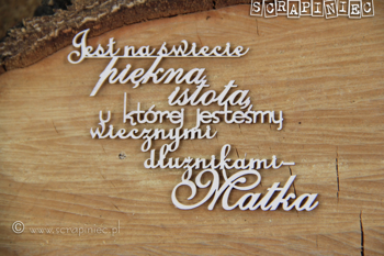 Jest na świecie piękna istota - Napis 6x8 cm