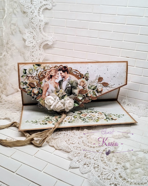Arkusz do wycinania White Roses Wedding 8