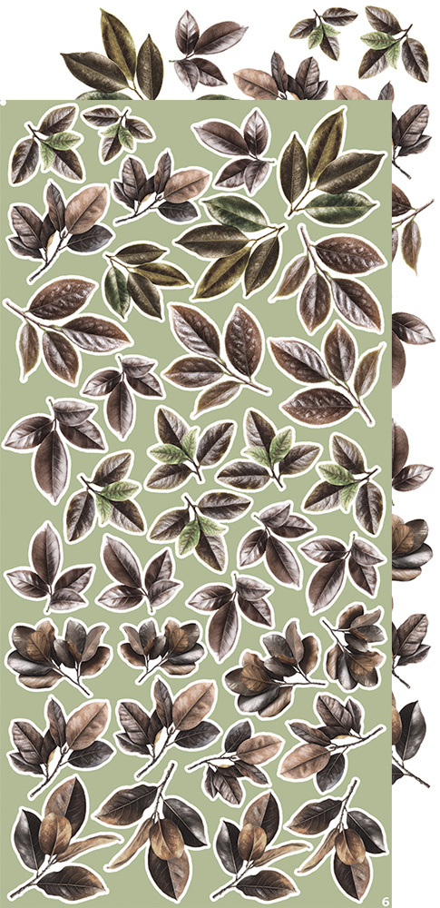 CREATIVE EXTRAS - MIX 04 - ALL LEAVES - zestaw dodatków 15x30cm