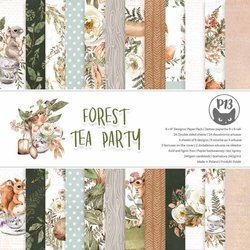 Forest Tea Party mały bloczek  P13 15x15