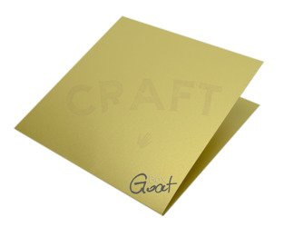 Baza kartki kwadratowa 15cm złota perlowa GoatBox