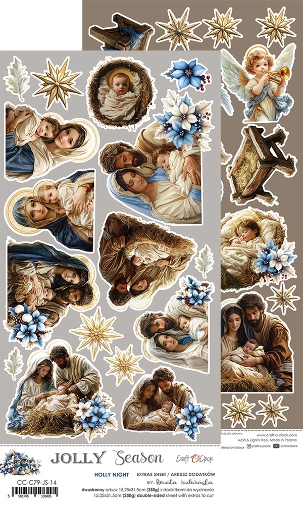 Jolly Season - arkusz Holly Night 15x30cm