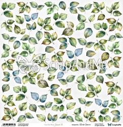 arkusz do wycinania Pink Roses leaves 13