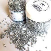 Mikrokulki szklane barwione SeeArt duże 2-3 mm 80 g Aluminium - większy słoik