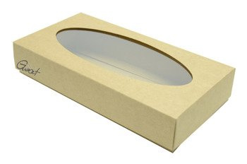 Pudełko na kartkę DL eco kraft wysokie owal GoatBox
