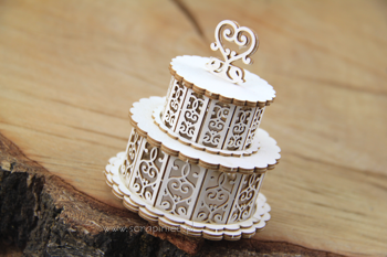 Tort do boxa 3d ażurowy z serduszkami