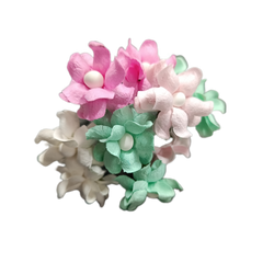 Kwiaty Filipinki - białe różowe miętowe  10szt