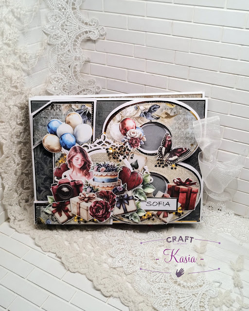 Baza kartki liczba 18  biała GoatBox 