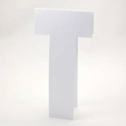 Baza kartki litera T biała GoatBox