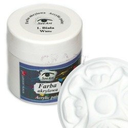 Farba akrylowa SeeArt 120 ml. 01 biała