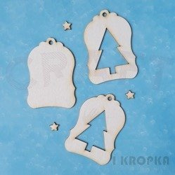 Nasze święta - shaker box - tag z choinką