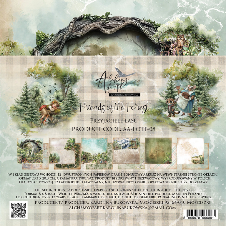 Friends of the Forest - zestaw papierów 20x20cm