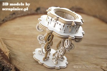 3d chrzcielnica tekturka Scrapiniec