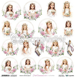 arkusz do wycinania First Communion Girl 3